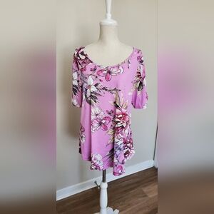 Nwt LuLaRoe Morgan Style Pink Floral Shirt  Size Xl